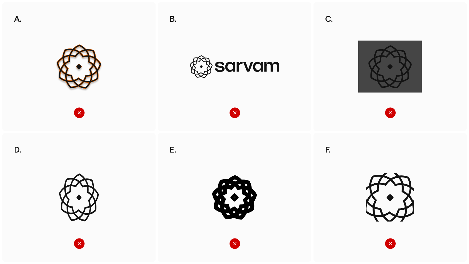 Incorrect logomark usage